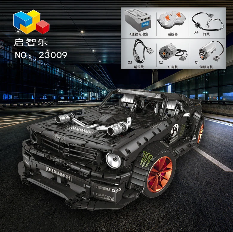 Техника серии Дистанционное Управление кирпичи Ford Mustang Hoonicorn РТР V2 модель