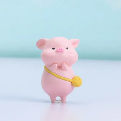 Свинка Семья украшения маленькая статуя фигурка животного модель мох микро пейзаж домашний декор миниатюрная поросенок Фея Украшения Сада - Цвет: 1