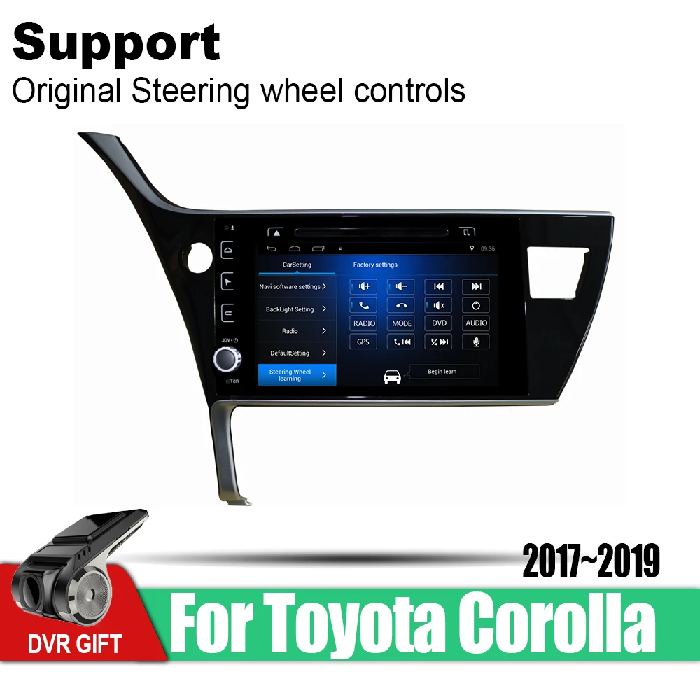 Мультимедийный плеер для Toyota Corolla 2017 2018 2019 Автомобильная магнитола с