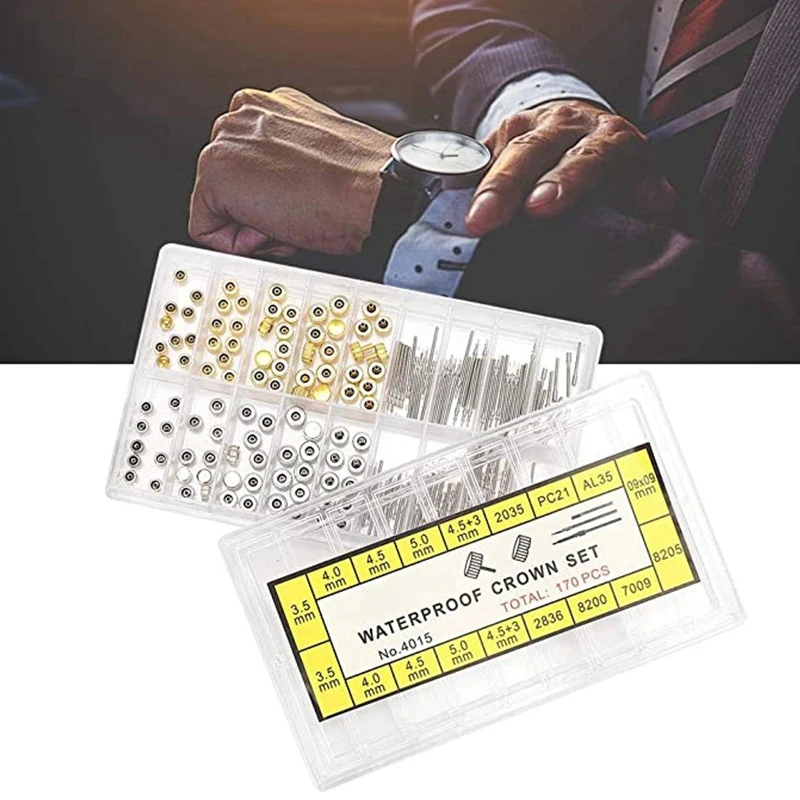 

Watch Accessories Watch Rod Extender and Crown Accessory Repair Replacement Tool Kit Crown Crown Rod Repair Parts Watch Repair K