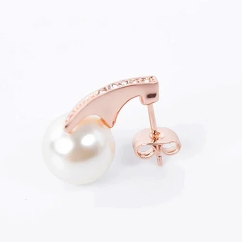 Women Trendy Pearl Earrings Necklace