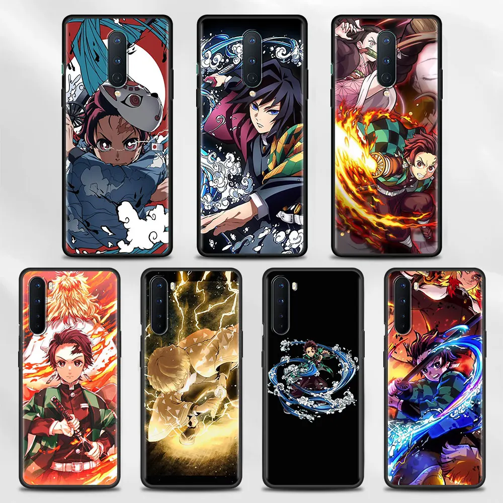 

Anime Cartoon Demon Blade Cover For OnePlus 8T 8 Nord N10 5G 7 9 7T 9R Coque For 1+ Nord 2 N100 N200 Z Black Tpu Cases