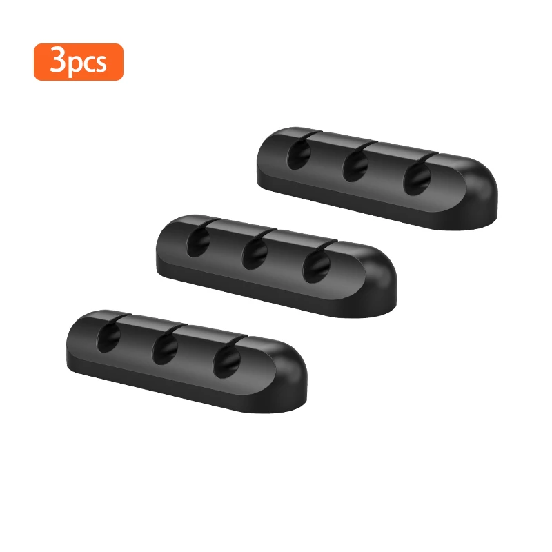 Rdxone, 5 шт., USB устройство для сматывания кабеля, настольный аккуратный Кабельный органайзер, зажимы для управления, держатель кабеля для мыши, наушников, наушников - Цвет: 3 Clips-3piece