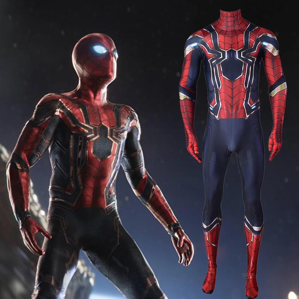 Костюм на Хэллоуин Железный человек костюм спайбой косплей 3D принт лайкра
