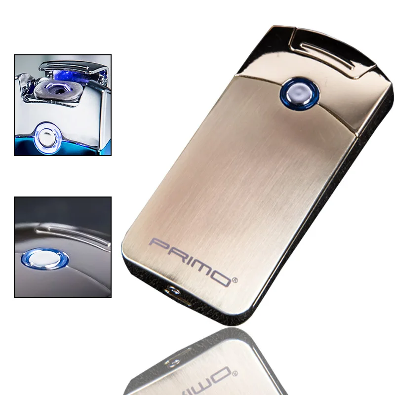 

Plasma Lighter Arc Metal USB Rechargeable Flameless Recharbable Fingerprint Sensor Touch Windproof Electronic Lighter