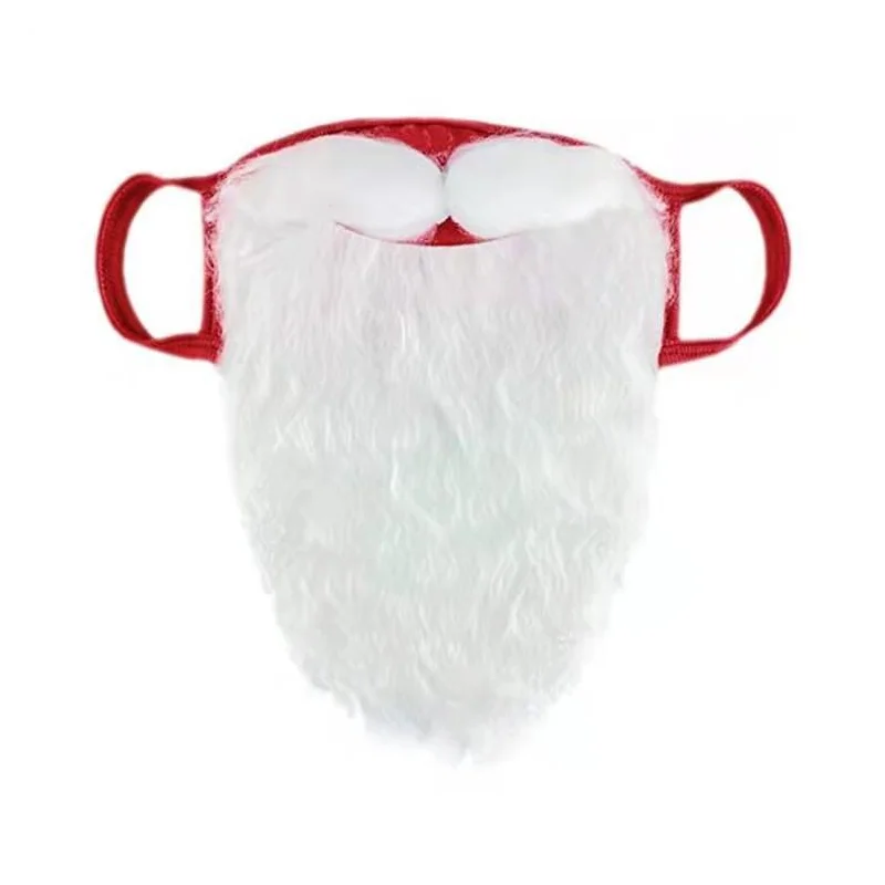

Christmas Decoration Creative Santa Claus Beard Masks Adult Unisex Reusable Santa Beard Face Covers For Xmas Cosplay Party