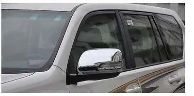 Chrome Rearview Side Door Mirrors Cover Trim For Toyota Prado FJ150 2010-2018