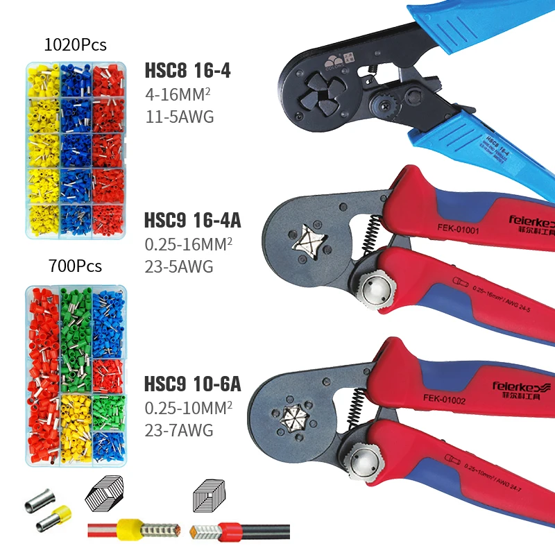 Новые трубчатые обжимные инструменты KWANYIK мини Электрические плоскогубцы набор