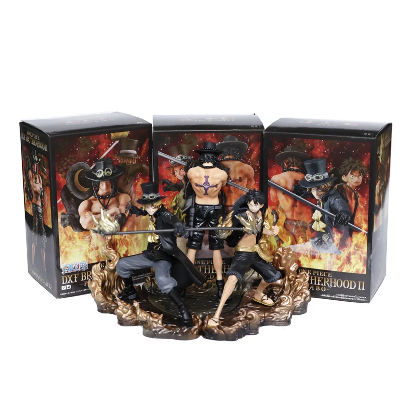 

Новинка 3 шт. Аниме фигурки один кусок DXF Обезьяна D Luffy Portgas D Ace Sabo ПВХ экшн-Фигурки Коллекционная модель игрушки кукла подарок