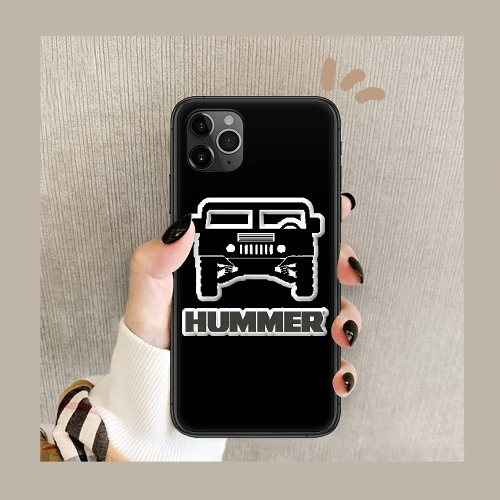

Hummers suv car Phone Case Cover Hull For iphone 5 5s se 2 6 6s 7 8 12 mini plus X XS XR 11 PRO MAX black Funda Painting Coque