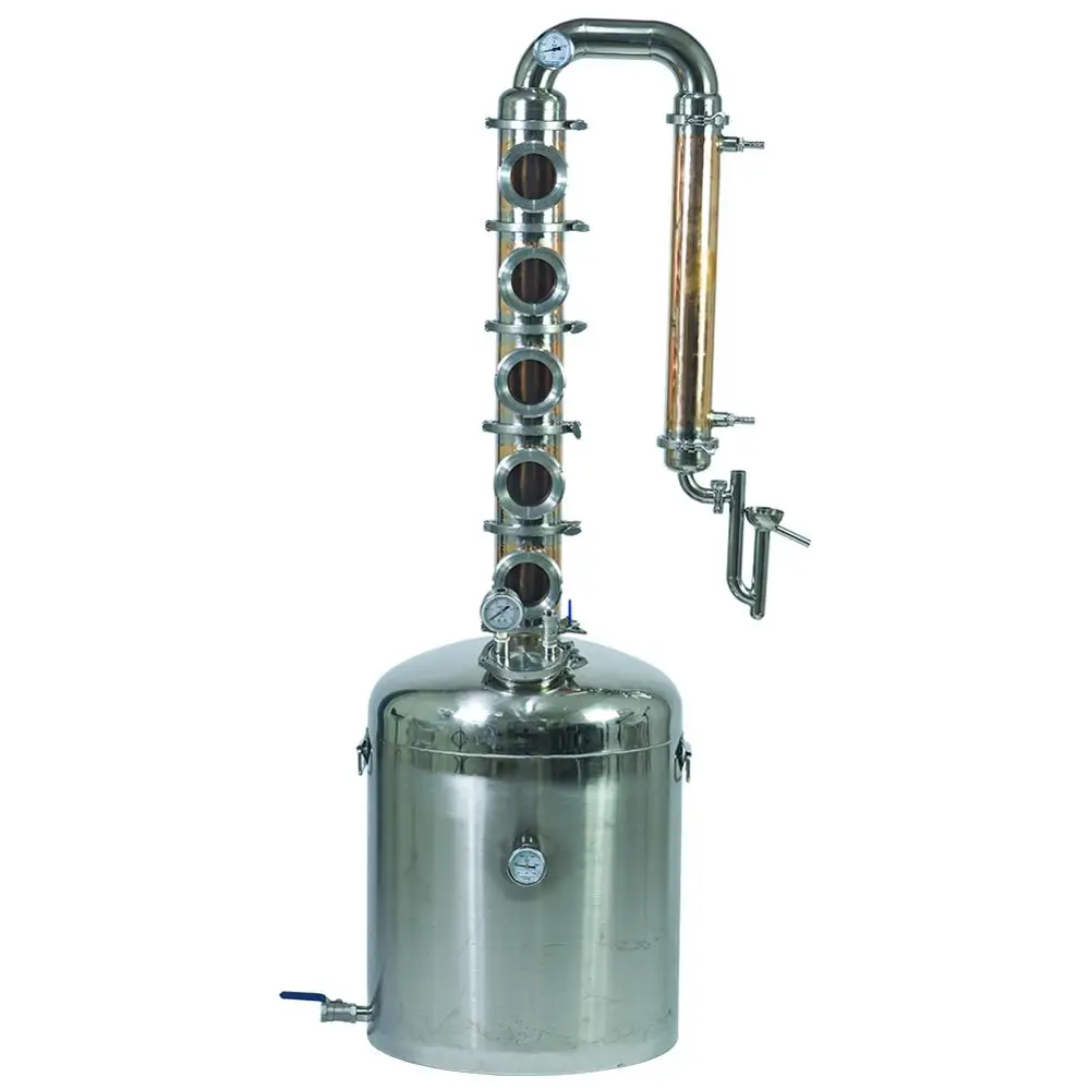 

100L Moonlight Red Copper Alcohol make wine Home Brewing Brandy Vodka Whisky Alcohol Distiller Red Copper Distillation Column
