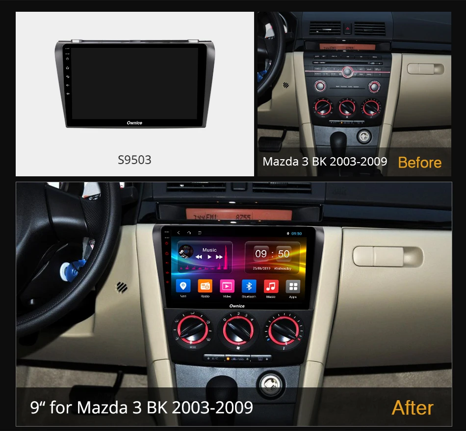 Автомобильный DVD плеер GPS навигатор 8 ядер 6 ГБ + 128 Гб Android 10 0 для Mazda 3 2007 2012 4G LTE