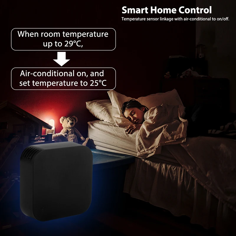 

Tuya Smart WiFi Infrared Remote Control Temperature And Humidity Sensor Detector Work With Alexa Google Home Remote Control