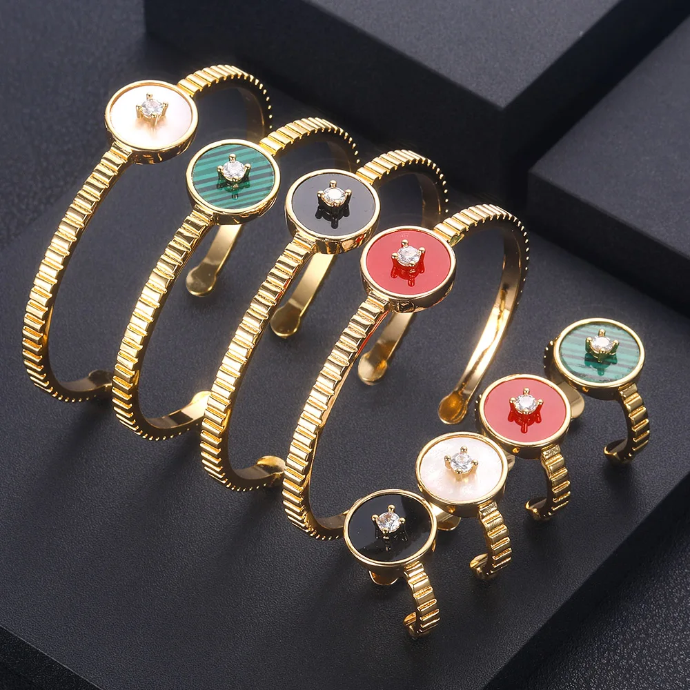 Jankelly Роскошный Уникальный Африканский браслет кольцо набор ювелирных изделий