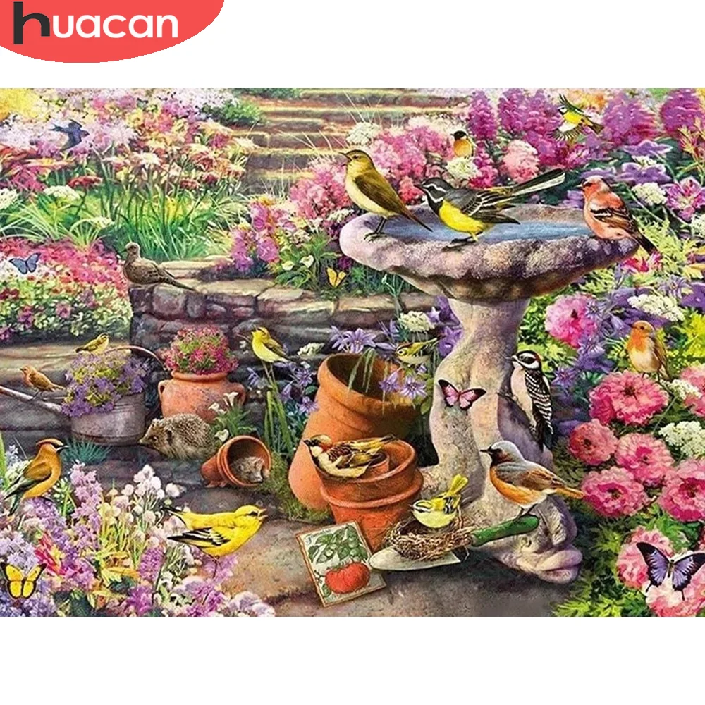 

HUACAN Diy алмазная живопись вышивка цветочный сад для дома искусство