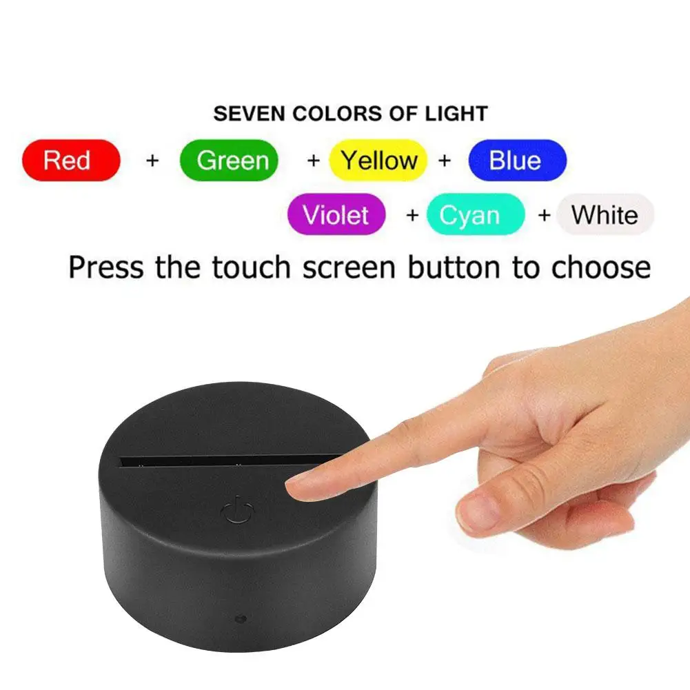 

Touch Lamp Bases Light Base Lamp Holder 3D with Remote Control Modern Luminous Romantic Indoor Display Lighting Fixture