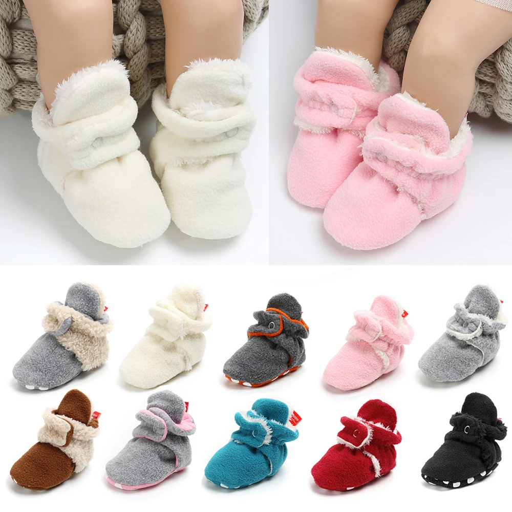 Носки для новорожденных Обувь маленьких мальчиков и девочек со звездами Удобные