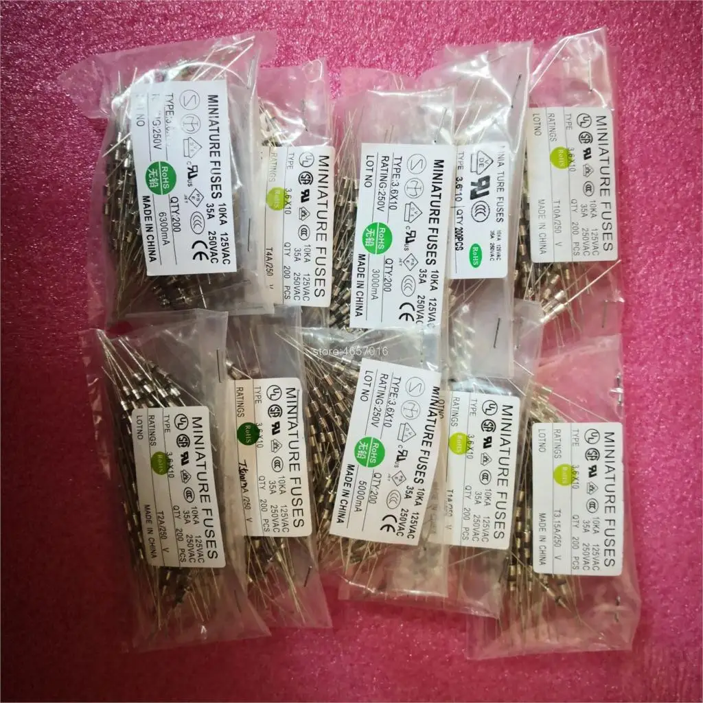 Миниатюрные предохранители 3 6x10 0 5a 1A 1 6a 2A 2 3A 15a 4A 5A 6 3a 8A 10A 15A 250V 6*10 мм осевой