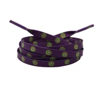 coolstring sublimated printed purple shoelaces with prints green hurricane laces for sneakers shoes boots lanyard accessories
