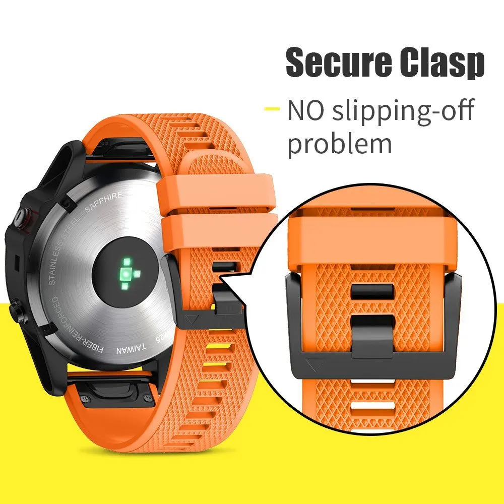 26 22 20 мм ремешок для часов Garmin Fenix 5X 5 5S Plus 3 3HR D2 S60 часы Quick Release силиконовый Easyfit |