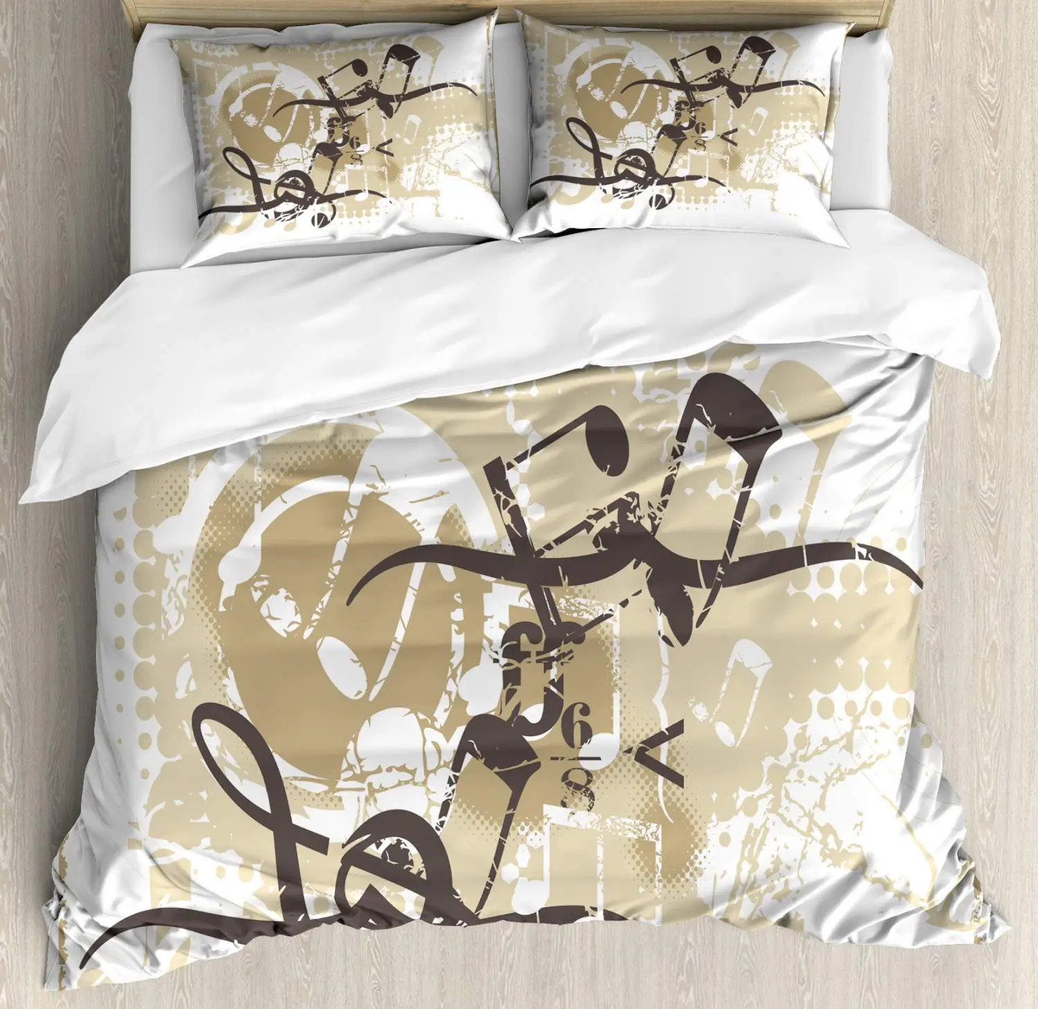 Музыка постельное белье гранж Стиль мотивы на плоском ходу Фон иллюстрация