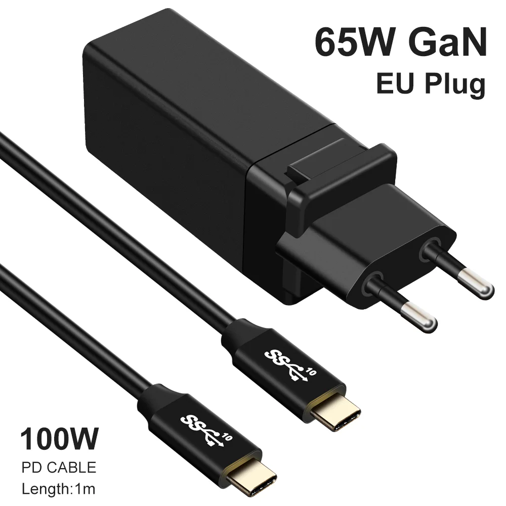 Устройство зарядное сетевое DeepFox GaN USB Type C 65 Вт Quick Charge 4 0/3 0|Адаптеры для ноутбуков|