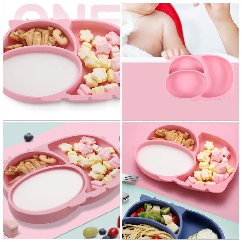 

1 Set Baby Eating Plate Adorable Baby Feeding Plate Food Container for Baby