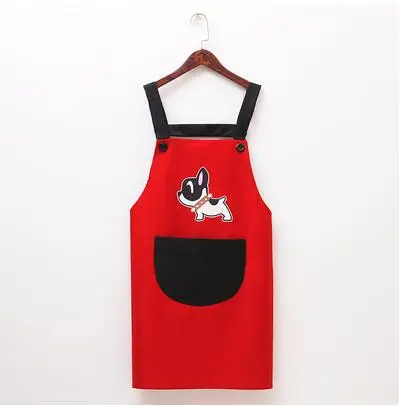 

Couple Cute Dog Waterproof And Oil-proof Apron Kitchen Men and Women Adult Gowns