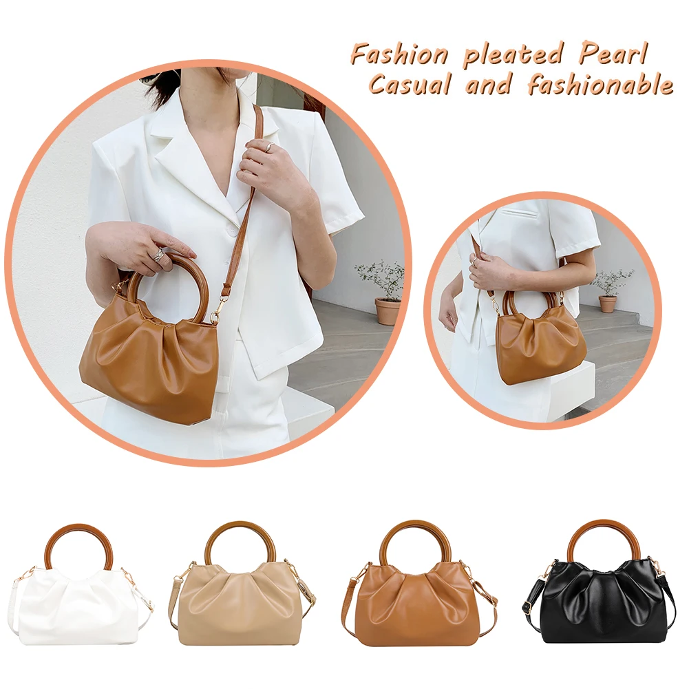 

Women Shoulder Bags PU Leather Fashion Underarm Bag Tote Ladies Fashion Solid Designed Handbags for Shopping