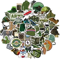 103050pcs military fan special forces stickers for notebook army soldier sticker vintage craft scrapbooking material wholesale