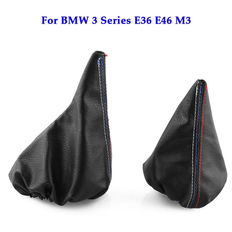 

Car Shift Knob For BMW 3 Series E36 E46 M3 Car Styling Gear Stick Manual Handbrake Gaiter Shifter Boot Black Leather Accessories