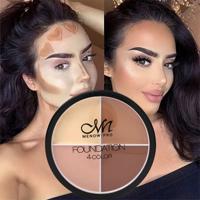 

4-Color Face Concealer Long Lasting Waterproof Makeup Primer Oil Control Cream Primer Palette Feminine Face Retouching Cosmetics