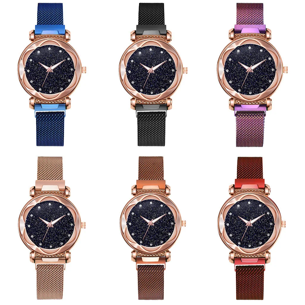 Прямая поставка новинка 2020 Лидер продаж магнитные красные часы модные женские