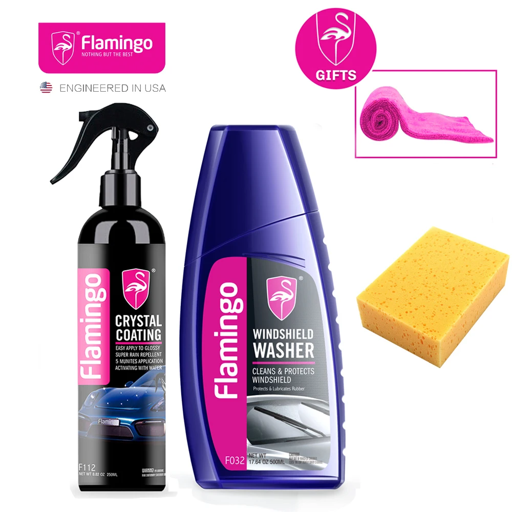 

Crystal Ceramic Car Coating and Windshield Wiper Cleaner Kit Window Glass Washing Paint Care Nano Coating High Gloss Shine Wax