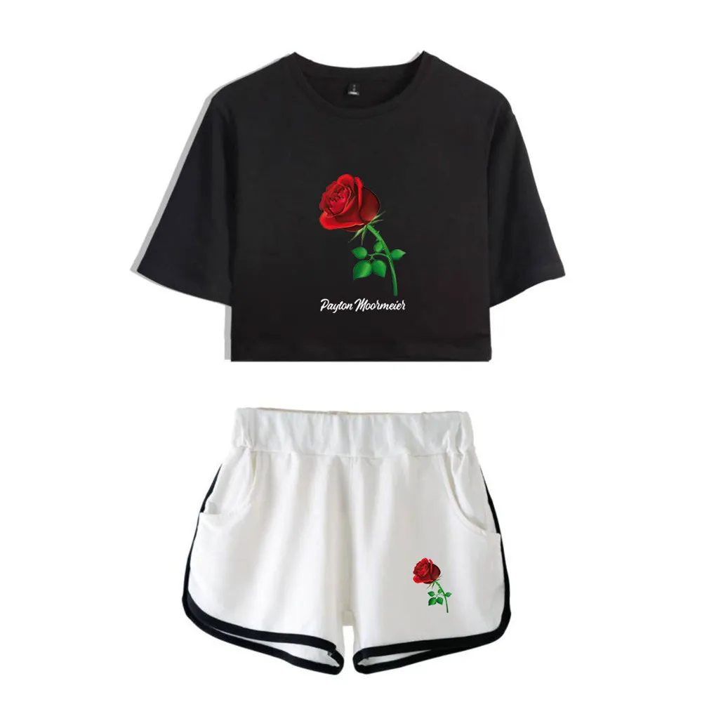 payton moormeier merch 2 Piece Set Women Shorts Suit ladies tshirt suit Summer Fashion Shirt And Trend Casual Clothes |