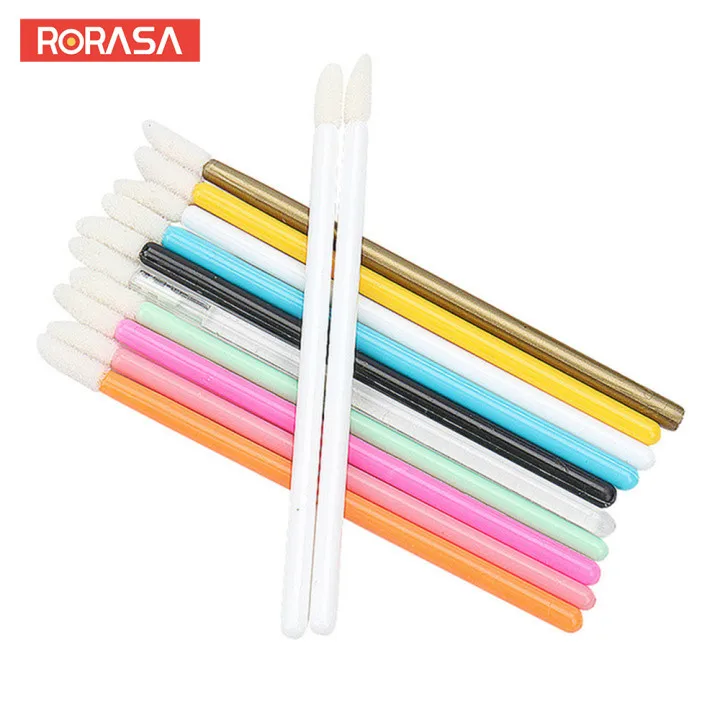 

RORASA 100Pcs Barrel Mascara Wands Applicator Disposable Lip Brushes Cosmetic Eyelash Brush Women Make Up Brushes Tools Cosmetic