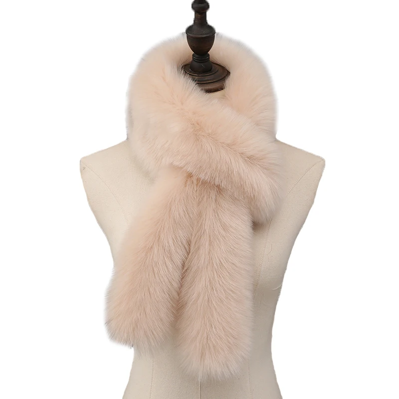 2020 Winter Fluffy Neck Warm Fur Collar Scarf Women Cute Rabbit Ears Furry Ring Scarfs Female Faux Fox Scarves MY2178 |