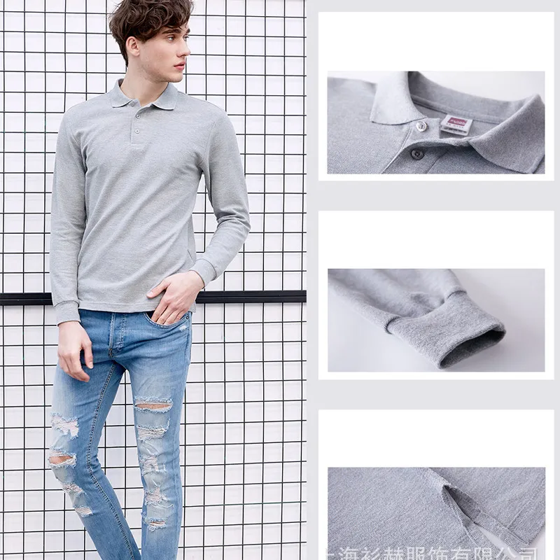 

100% Cotton Polo Shirt Men Golf T-Shirt 14 Color Long Sleeve Sports Golf Clothes Outdoor Leisure Sports Shirt XS-XXXL large size