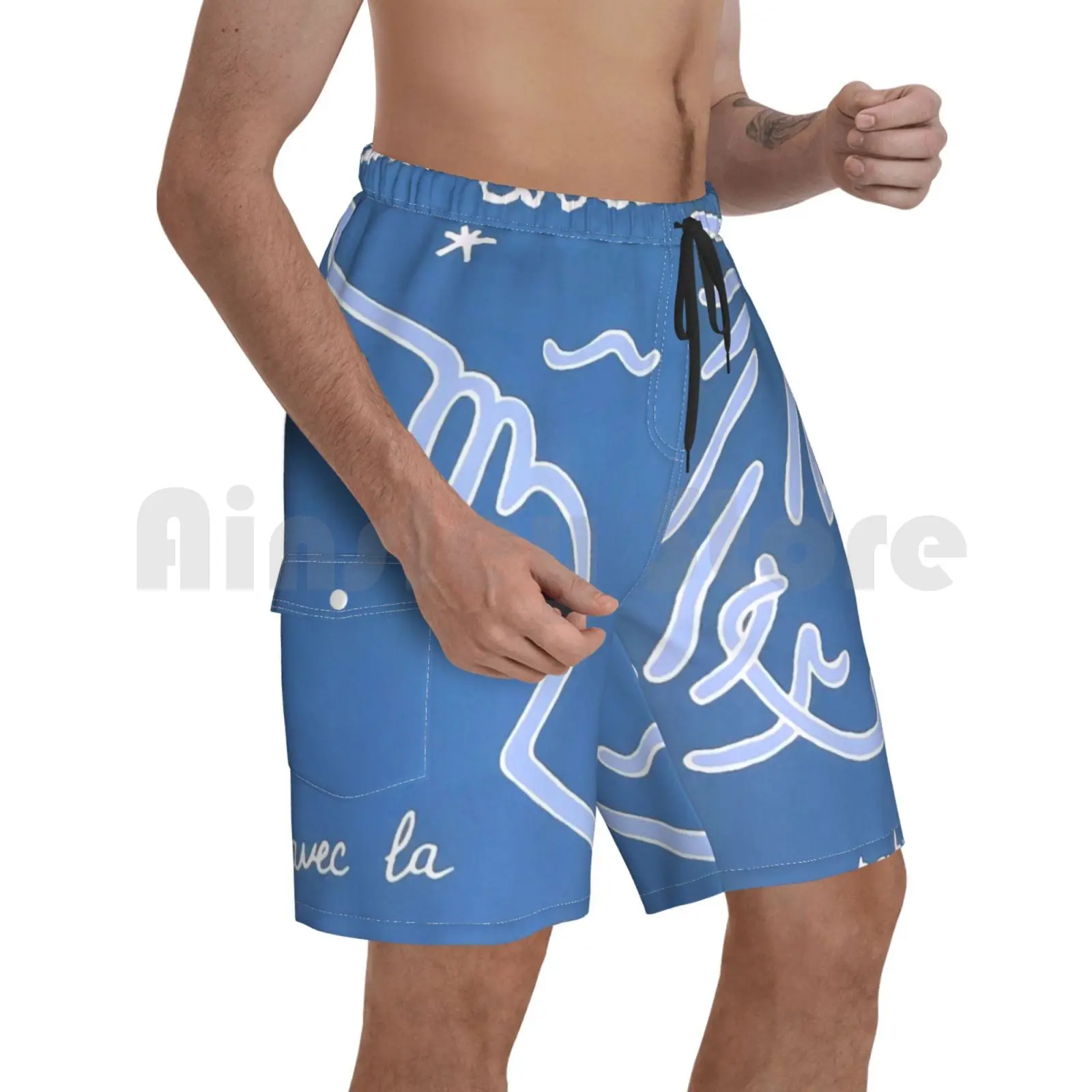 

Jean Cocteau Exhibition Poster Beach Shorts Men Beach Pants Swim Trunks Jean Cocteau Cocteau Exhibition Litograph