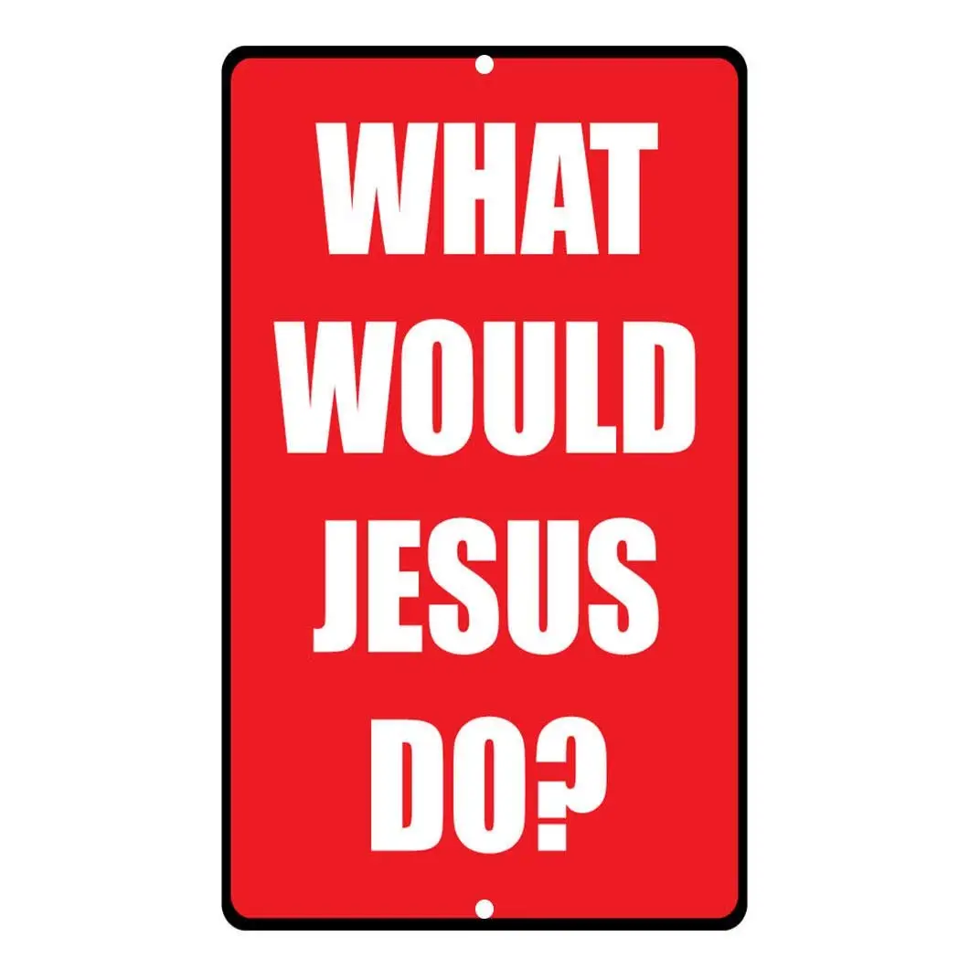 

Guadalupe Ross Metal What Would Jesus Do Wall Decor Sign 12x8 Inches