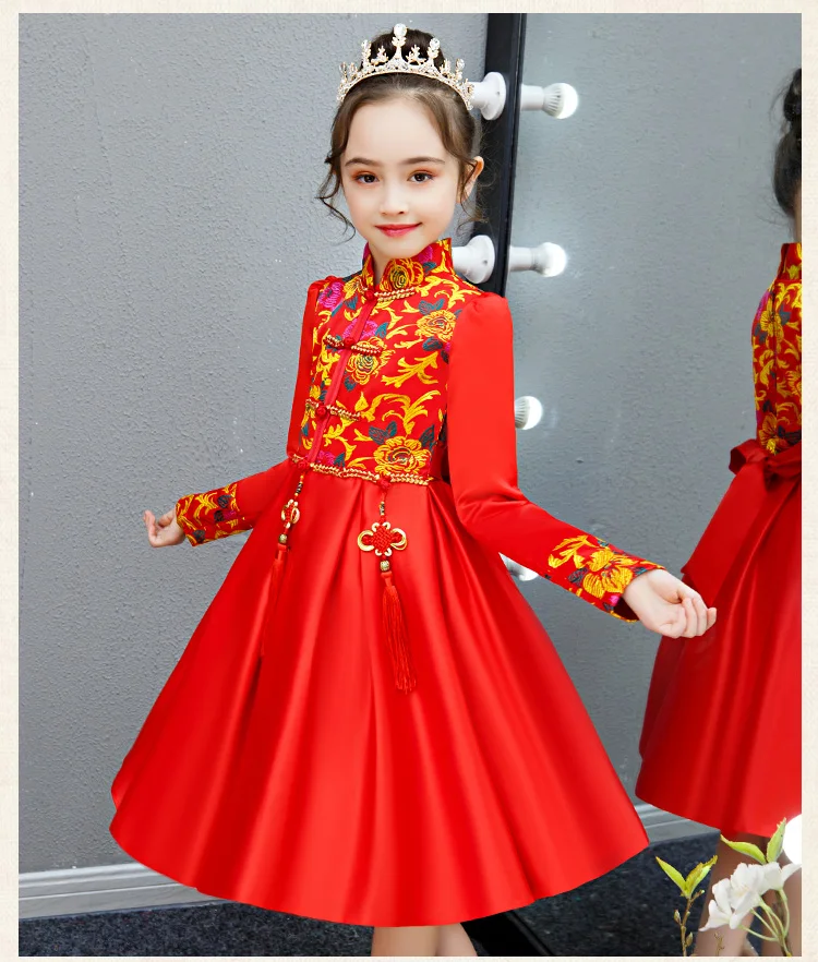 Новогоднее платье vestido Платья для первого причастия с цветочным узором девочек