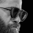 Солнцезащитные очки в стиле стимпанк мужские, винтажные Роскошные брендовые дизайнерские квадратные солнечные очки в стиле панк, с защитой от ультрафиолета UV 2022, для вождения, 400