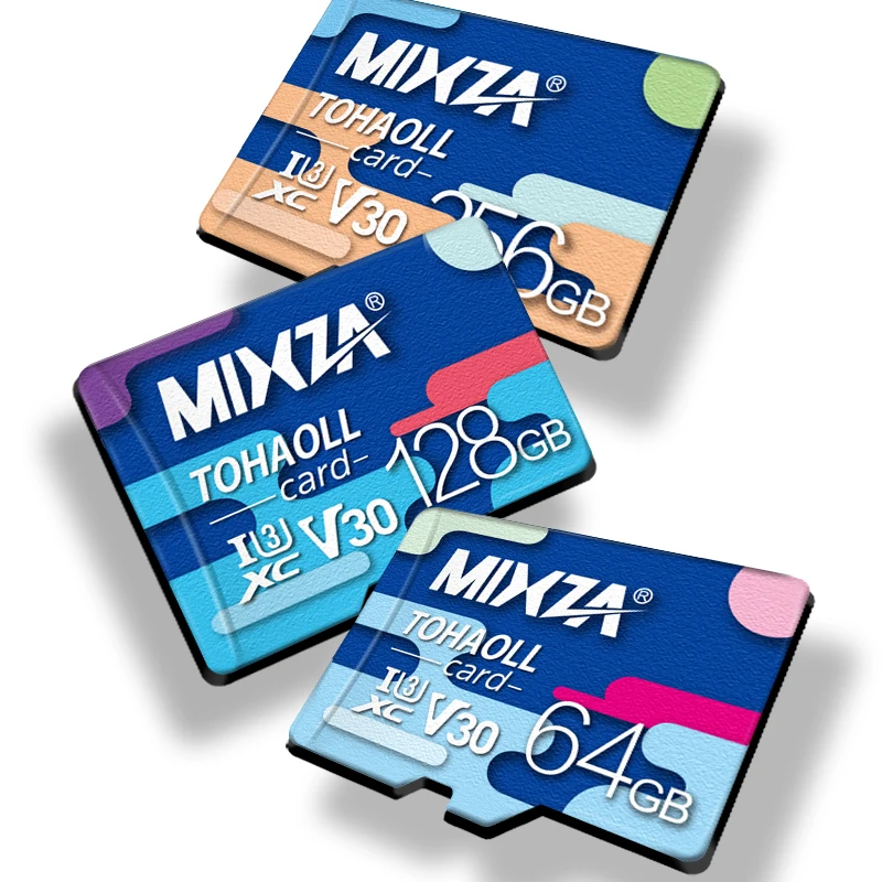 5 шт. MIXZA оригинальный слот для карт памяти 256 ГБ 128 Гб 64 U3 80 МБ/с. 32 sd карта Class10 UHS 1