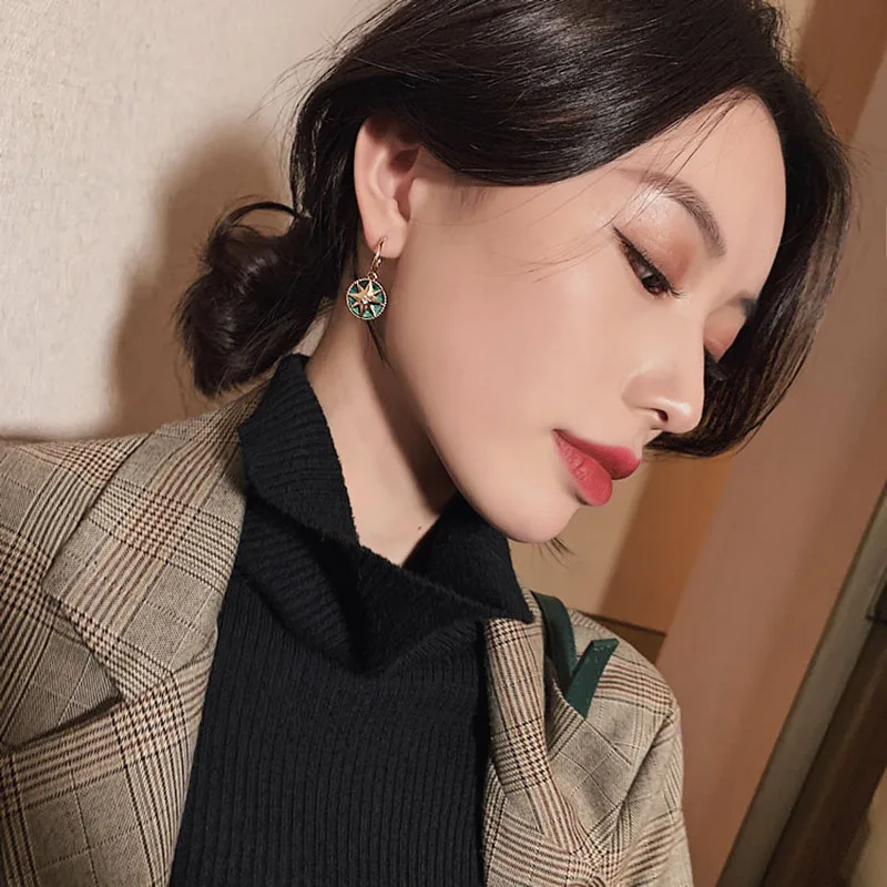 

New Vintage Golden Drop Earrings Statement Geometric Gold Earrings For Women Female Irregular Dangle Trendy Jewelry