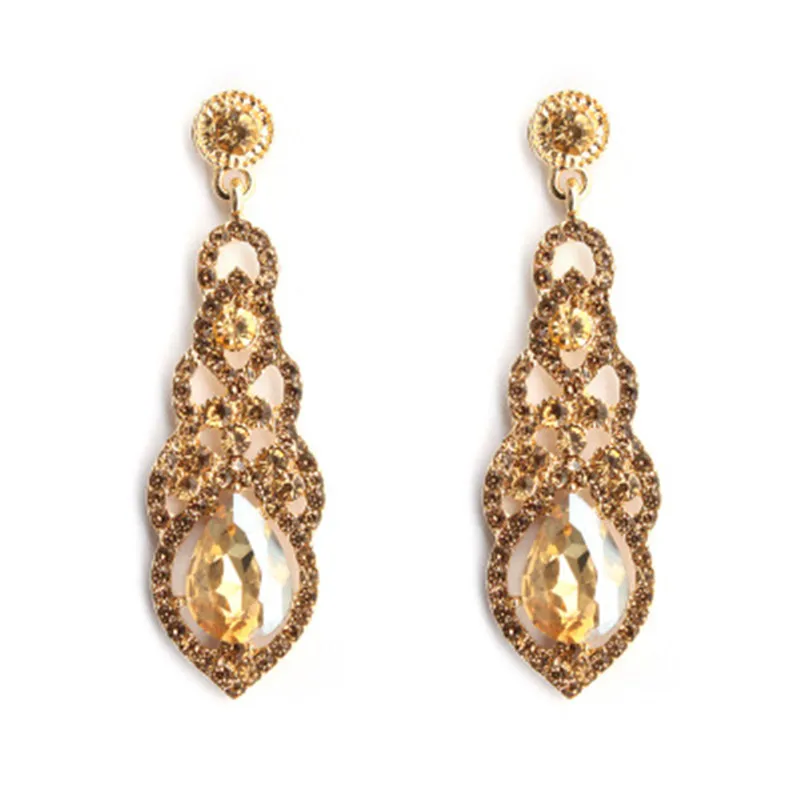 Свадебные серьги-капли из циркония серьги друзы стразы Женские Висячие