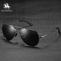 no onepaul leg alloy men sunglasses polarized brand design pilot male sun glasses driving metail frame quality oversized spring