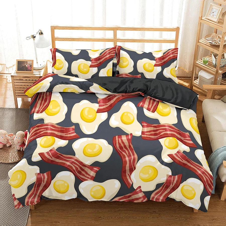 

Creative 3D Duvet Cover King Queen Twin Full Single Double Unique Design Bed Set Paste Pizza Bed Cover Quilts Bedspread 220 x240