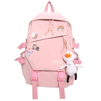 women simple backpack fashion large capacity nylon shoulders bag teenager girls school bag laptop book bag 2021 new