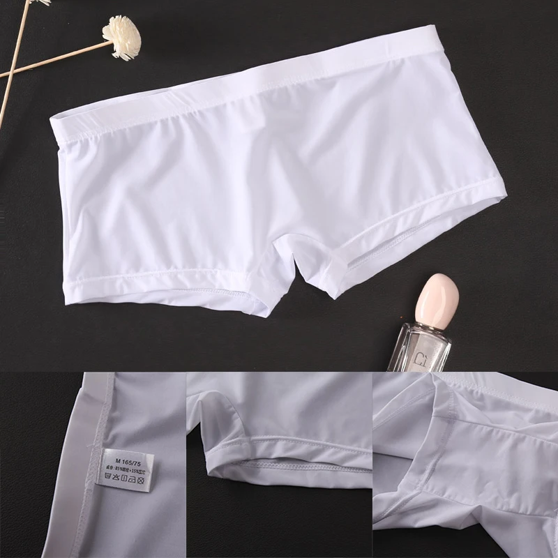

New Transparent Men Sexy Seamless Underwear Pants Boxershorts Male Mid-rise Mesh Slips Homme Panties Boxer Shorts M-2XL