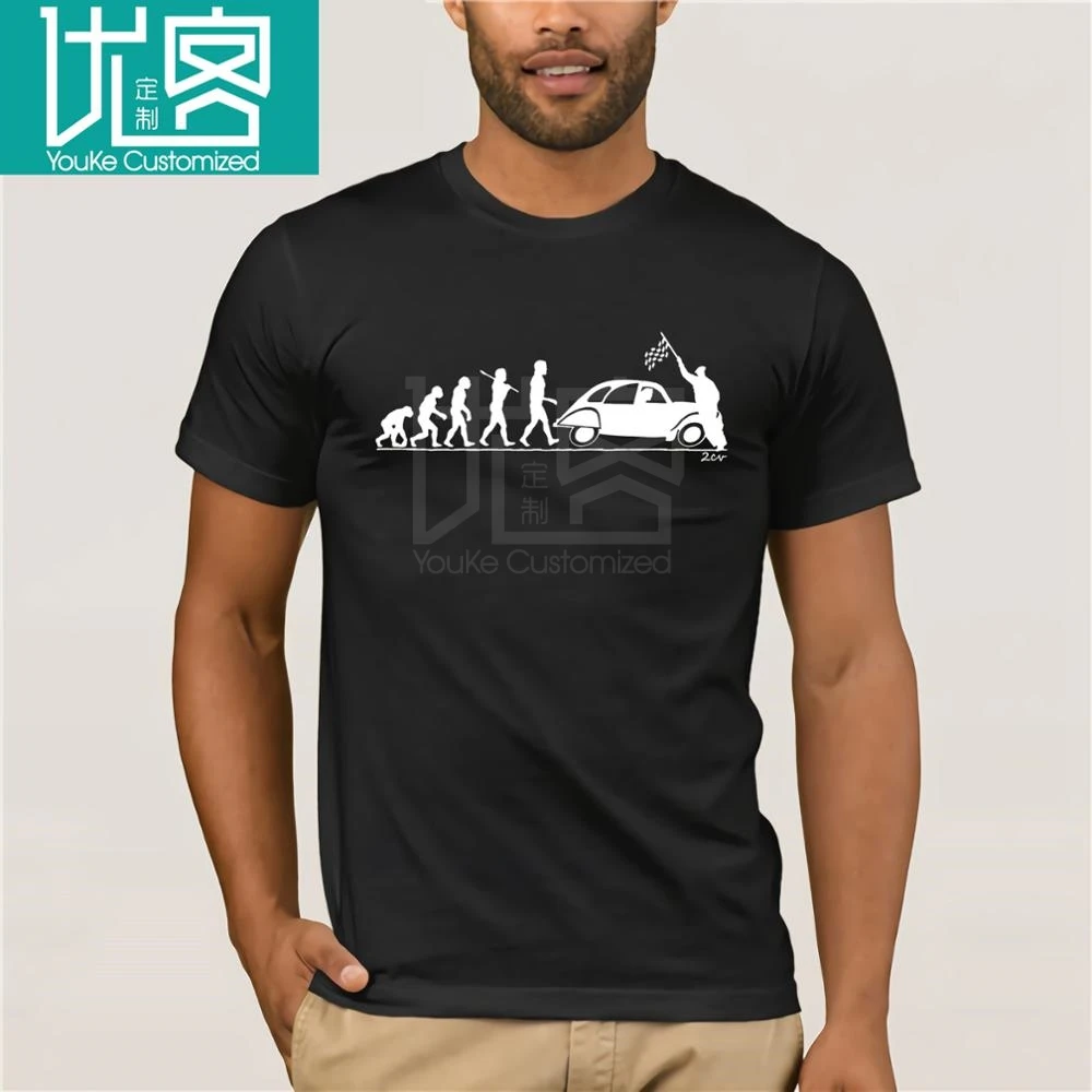 100% хлопковая футболка для мужчин брендовые дизайнерские топы Эволюция